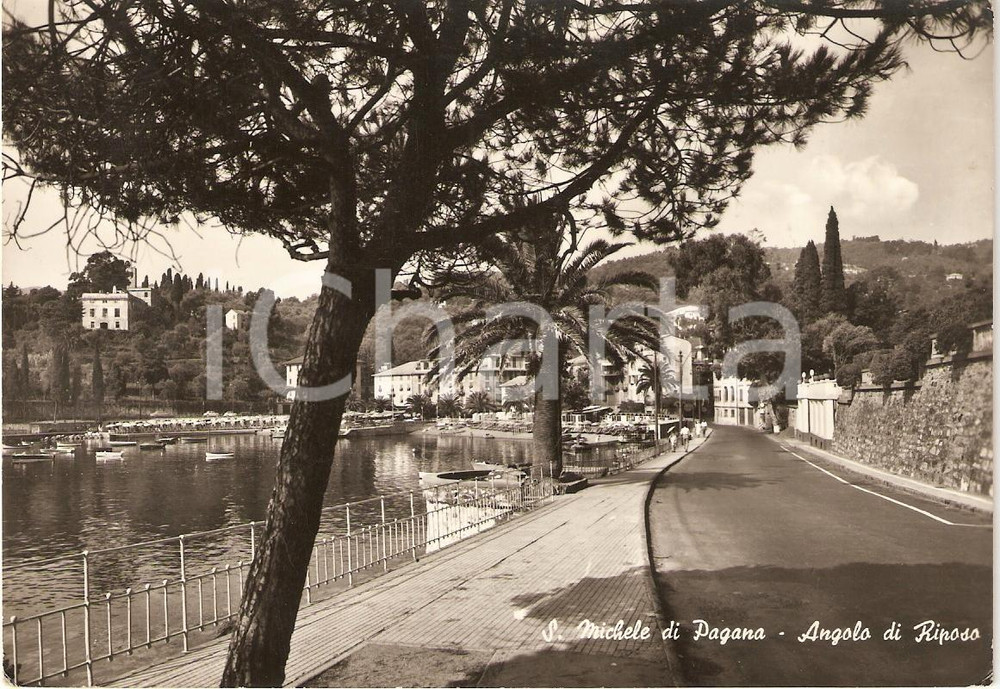 Cartolina originale da collezione 1964 RAPALLO GE Lungomare SAN MICHELE DI PAGANA Cartolina ANIMATA FG VG 1