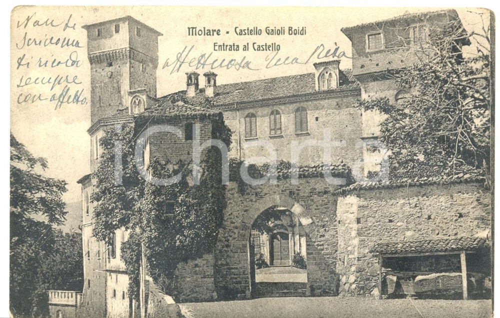 Cartolina originale da collezione 1930 MOLARE AL Castello GAIOLI BOIDI Cartolina postale FP VG 1