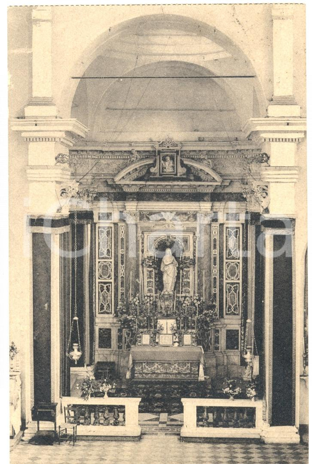 Cartolina originale da collezione 1926 CORNIGLIANO LIGURE GE Altare Chiesa Collegio CALASANZIO Cartolina FP VG 1