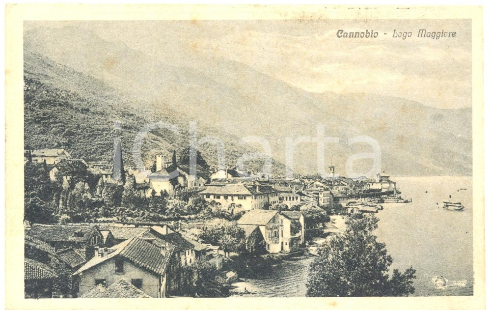 Cartolina originale da collezione 1918 CANNOBIO VB Il Lago MAGGIORE Cartolina postale FP VG 1