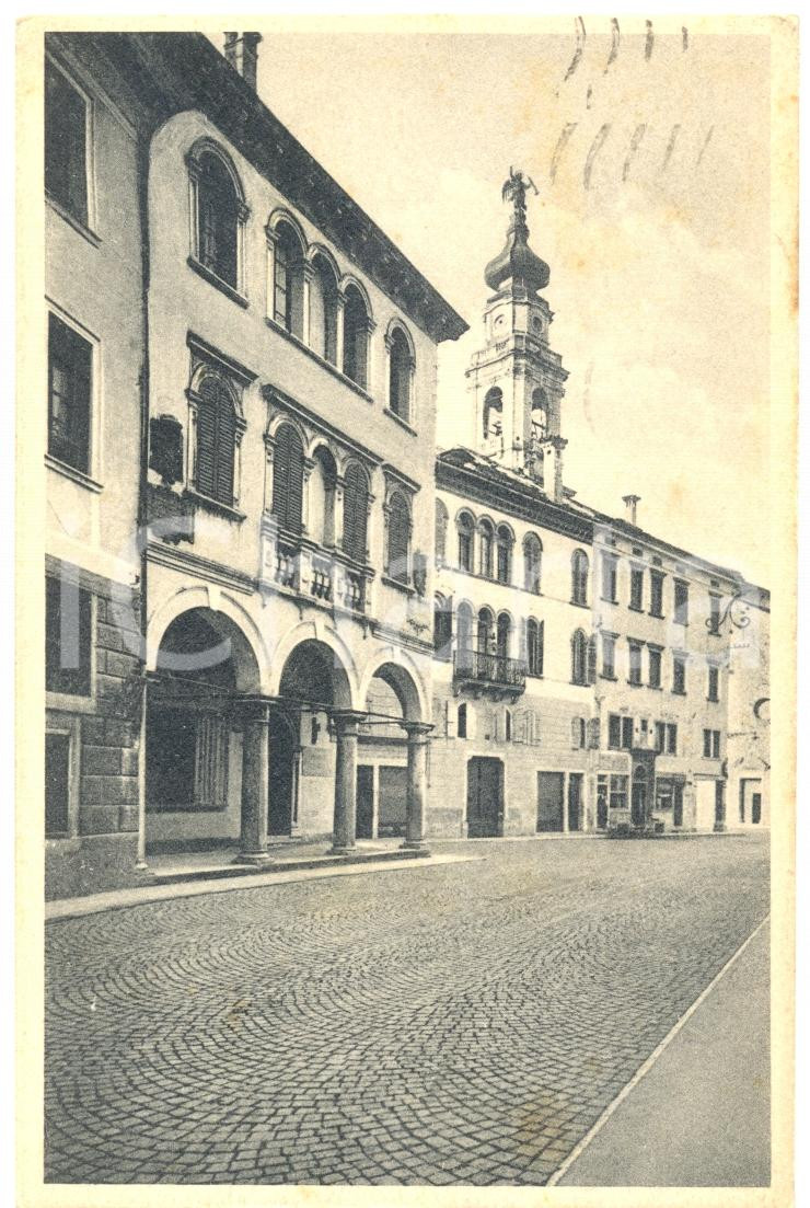 Cartolina originale da collezione 1938 BELLUNO Museo Civico in Piazza DUOMO Cartolina postale FP VG 1
