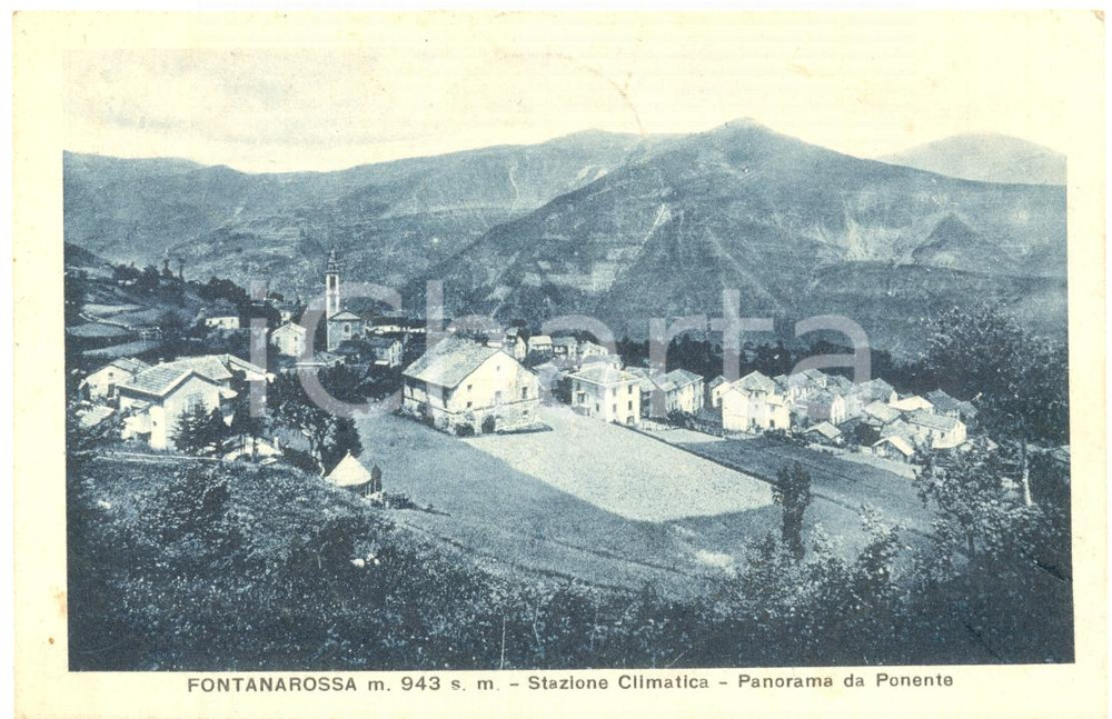 Cartolina originale da collezione 1930 ca GORRETO GE Stazione climatica di FONTANAROSSA Cartolina postale FP VG 1