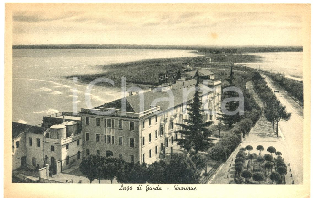 Cartolina originale da collezione 1941 SIRMIONE BS Le REGIE TERME sul Lago di GARDA Cartolina postale FP VG 1