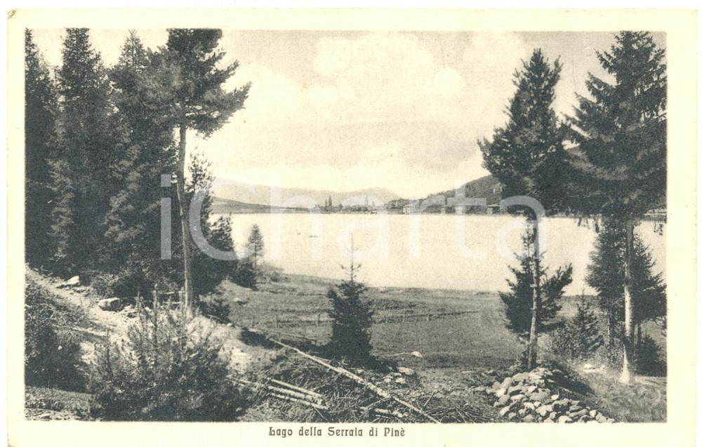 Cartolina originale da collezione 1923 BASELGA DI PINE  TN Lago della SERRAIA Cartolina postale FP VG 1