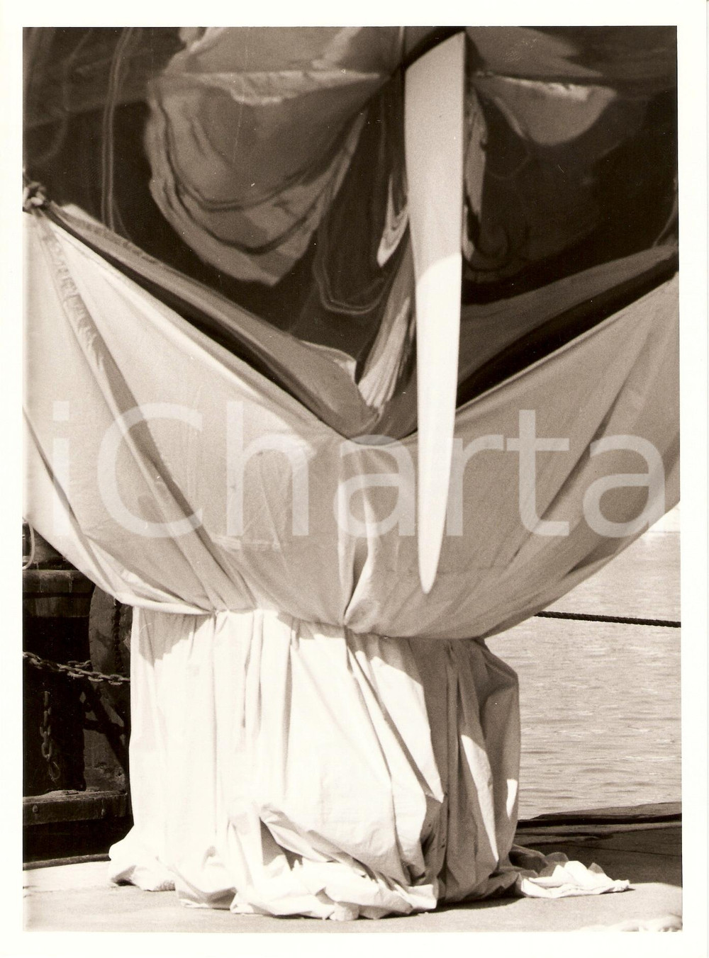 Fotografia d epoca originale 1985 VENEZIA AZZURRA II Cerimonia del VARO Chiglia TOP SECRET Sailing Regatta 1 1