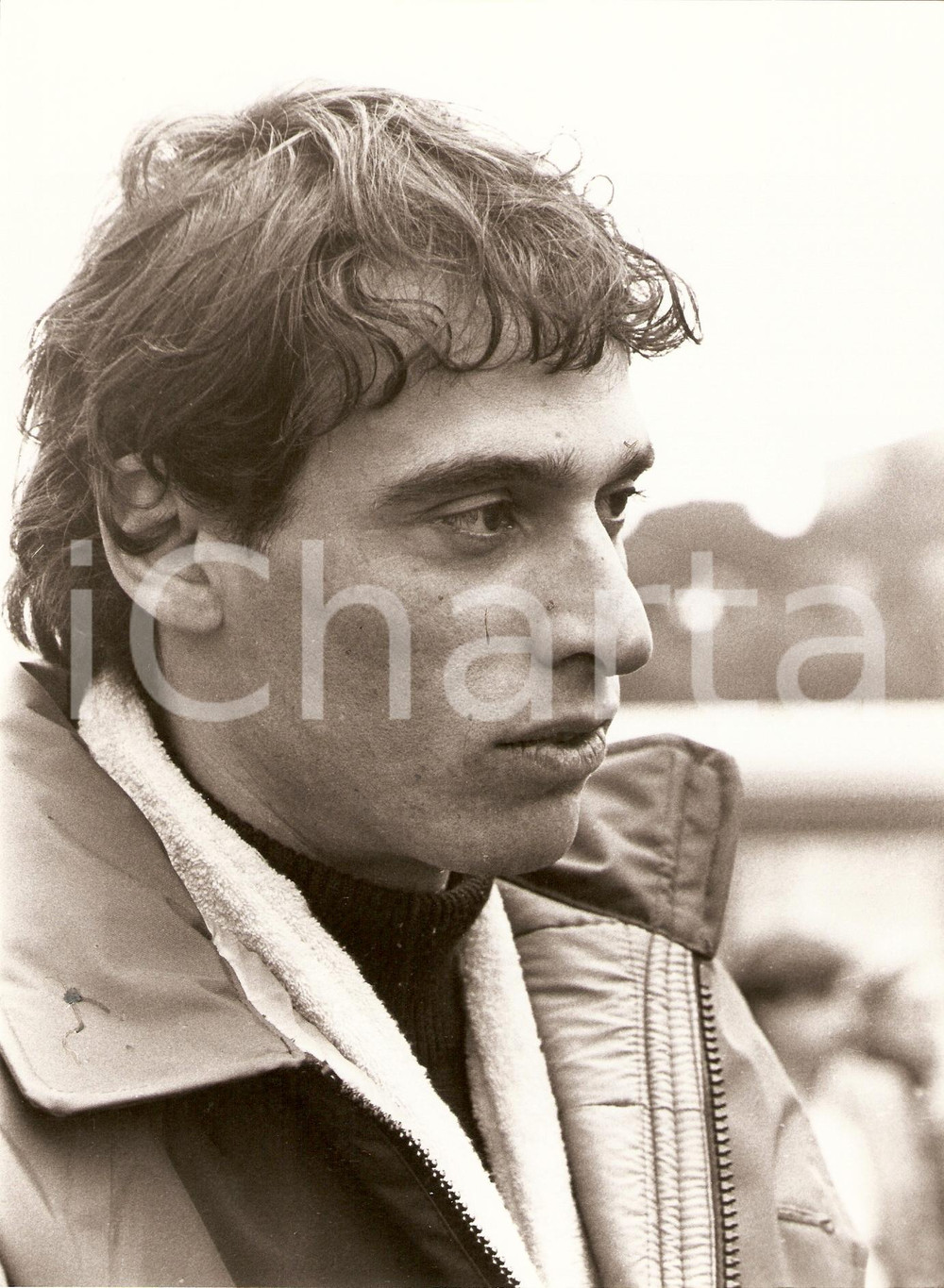 Fotografia d epoca originale 1985 VENEZIA Varo AZZURRA II Stefano ROBERTI Timoniere SAILING REGATTA Foto 1