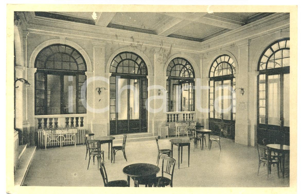 Cartolina originale da collezione 1935 GARBAGNATE MILANESE MI Atrio Sanatorio VITTORIO EMANUELE III FP VG 1