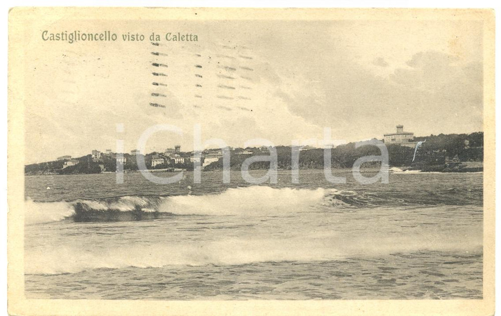 Cartolina originale da collezione 1926 CASTIGLIONCELLO LI Panorama da CALETTA Cartolina postale FP VG 1
