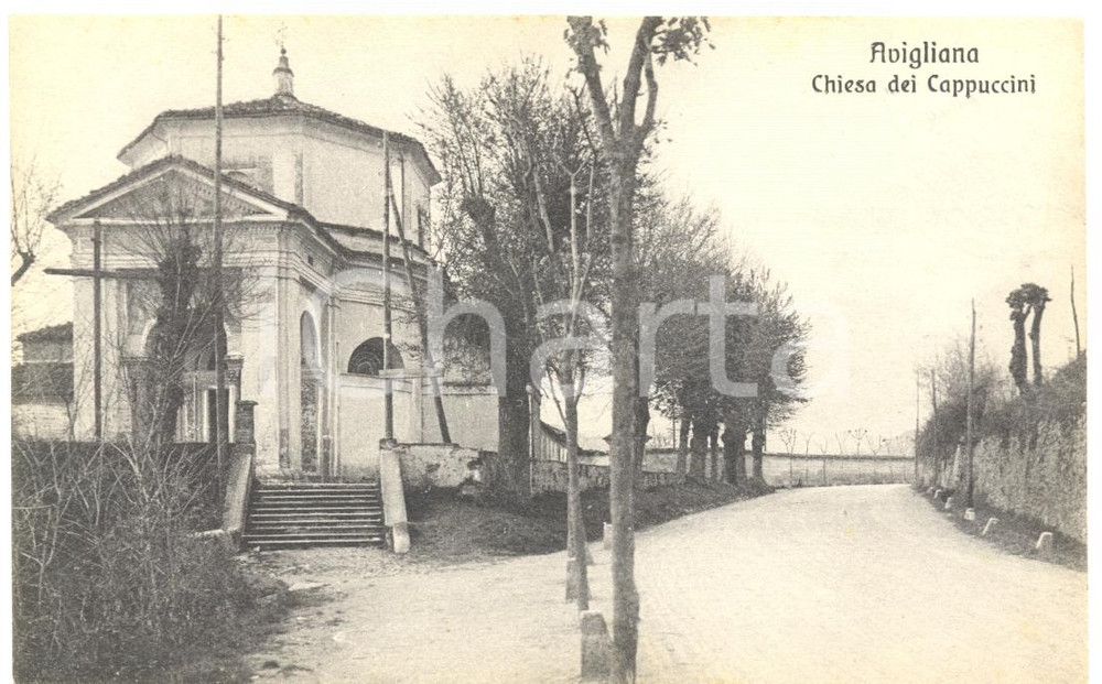 Cartolina originale da collezione 1930 ca AVIGLIANA TO Santuario MADONNA DEI LAGHI o dei Cappuccini FP NV 1