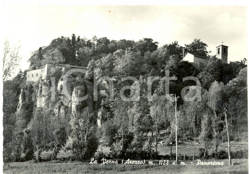 Cartolina originale da collezione 1955 ca CHIUSI DELLA VERNA AR Santuario francescano Cartolina postale FG NV 1
