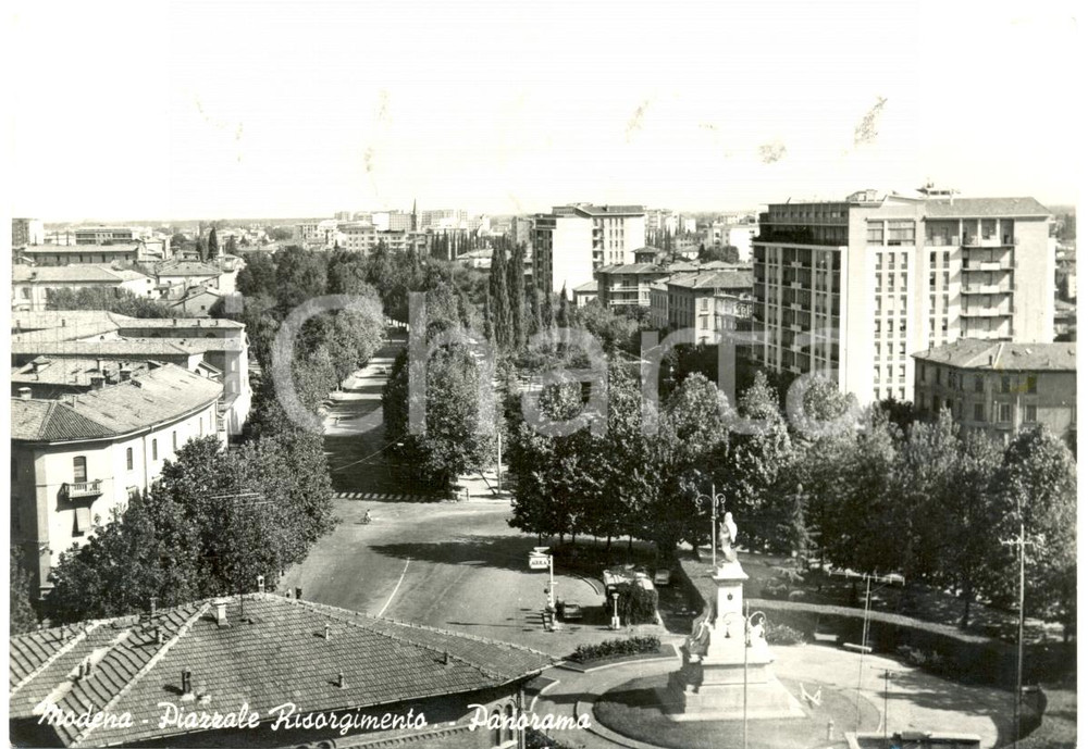 Cartolina originale da collezione 1962 MODENA Veduta aerea Piazzale RISORGIMENTO Cartolina postale FG VG 1