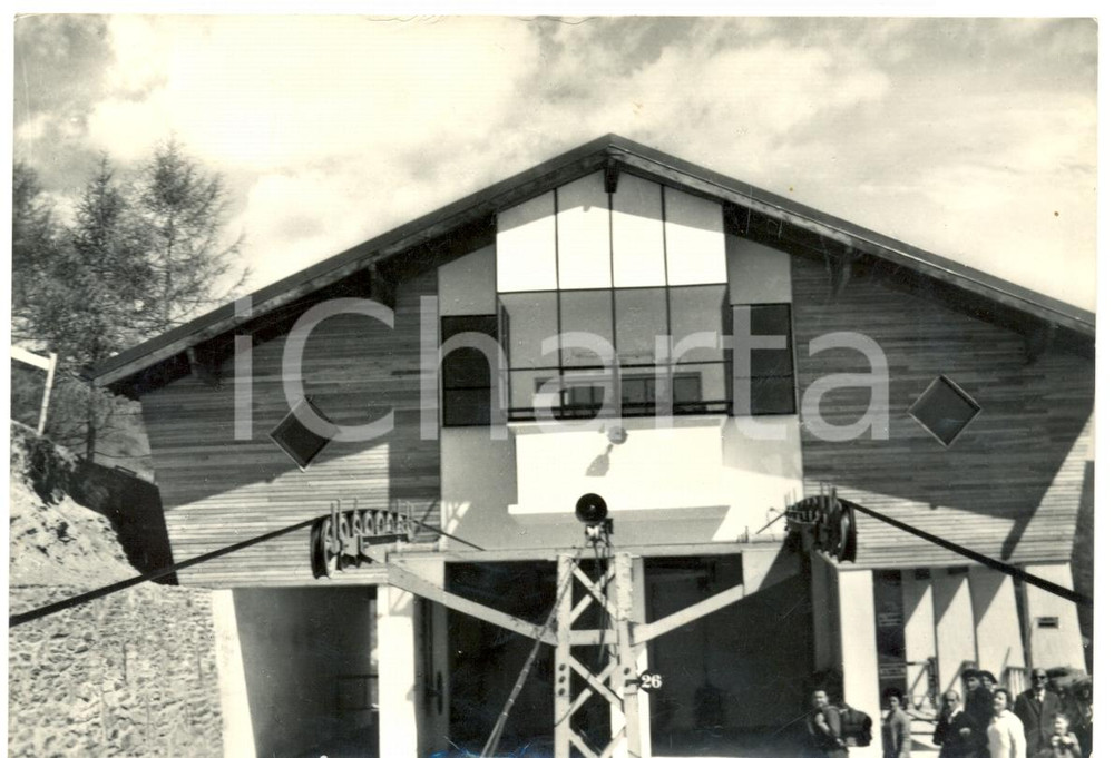 Cartolina originale da collezione 1965 TORRE PELLICE TO Stazione cabinovia LA SEA Cartolina ANIMATA FG VG 1