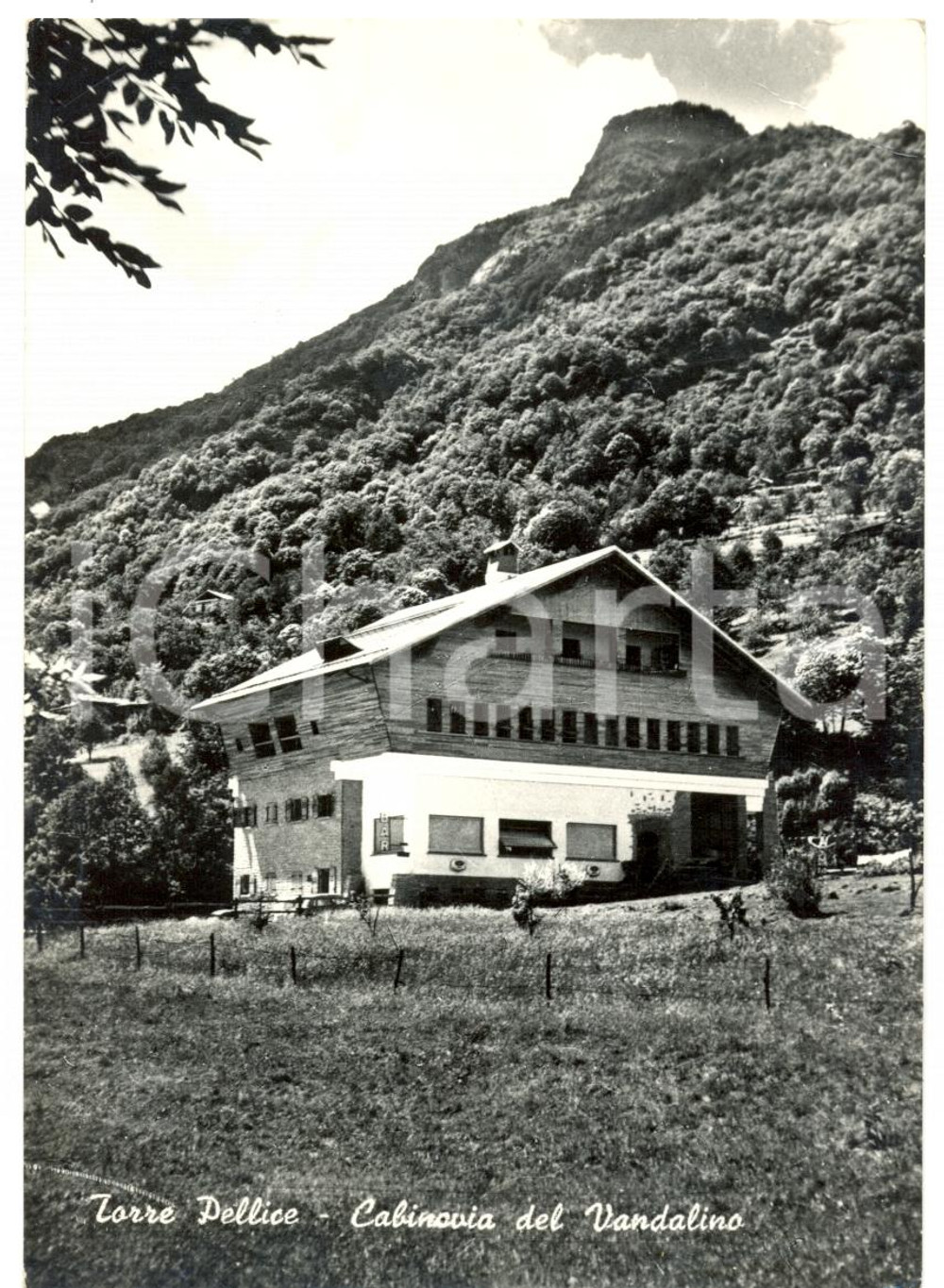 Cartolina originale da collezione 1969 TORRE PELLICE TO Cabinovia del VANDALINO con bar Cartolina postale FG VG 1