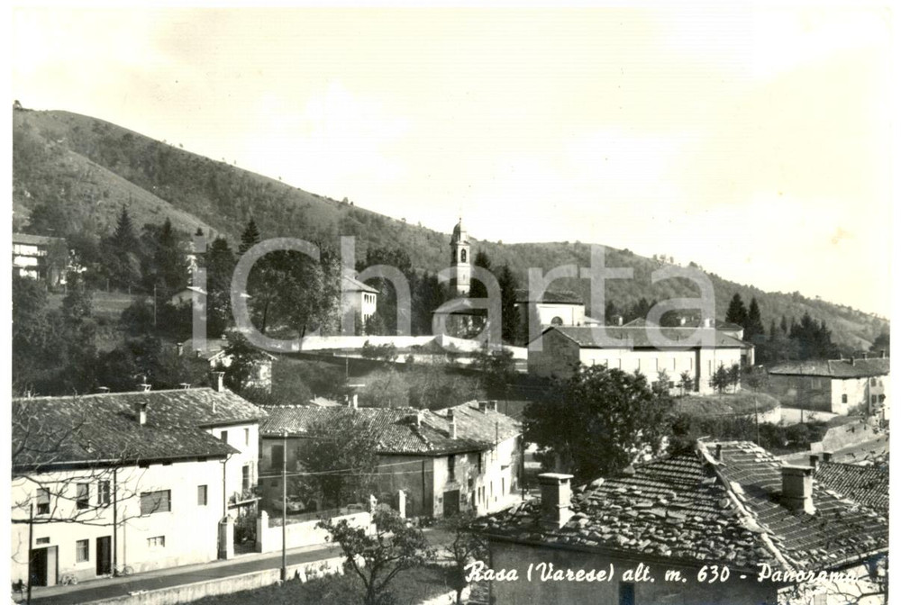 Cartolina originale da collezione 1960 ca VARESE Panorama della frazione RASA Cartolina postale FG VG 1