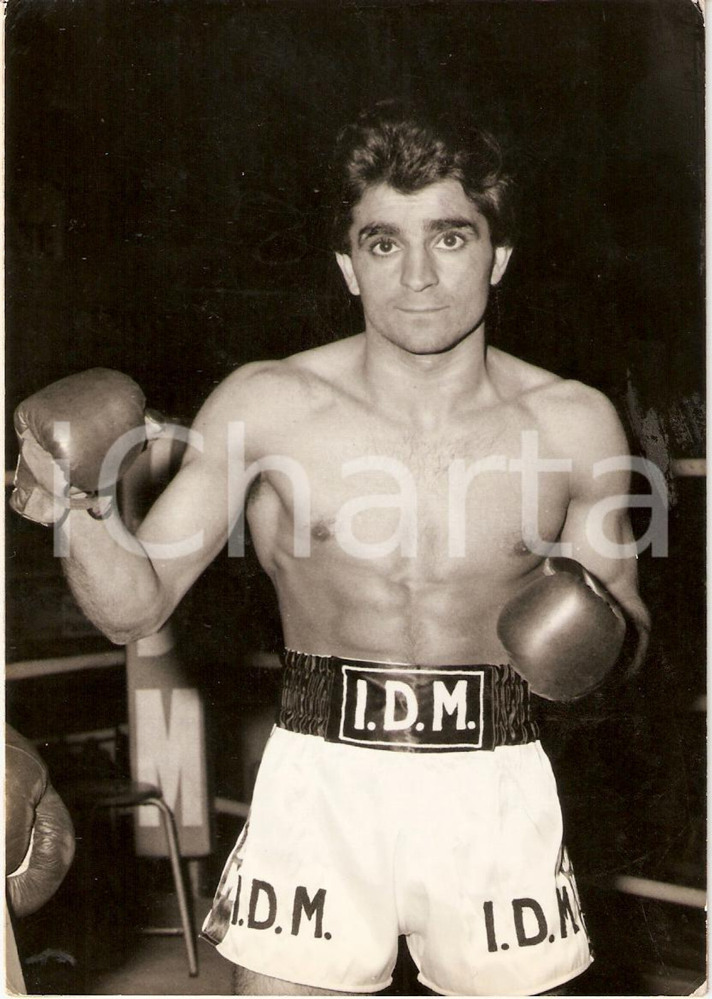 Fotografia d epoca originale 1980 ca PESARO Pugilato IDM Salvatore MELLUZZO Ritratto BOXE Fotografia 1