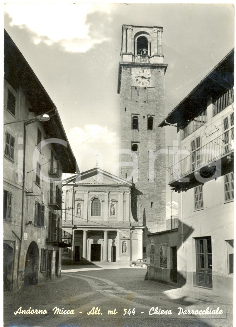 Cartolina originale da collezione 1969 ANDORNO MICCA BI Chiesa parrocchiale SAN LORENZO Cartolina FG VG 1
