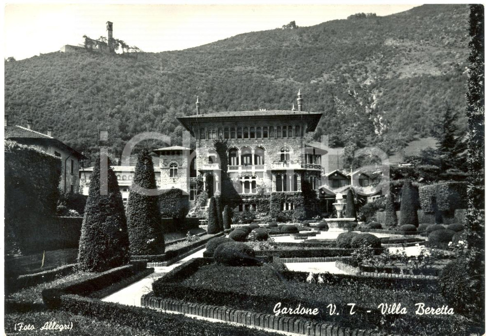 Cartolina originale da collezione 1955 ca GARDONE VAL TROMPIA BS Parco di Villa BERETTA Cartolina FG VG 1