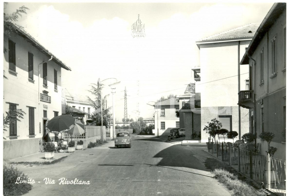 Cartolina originale da collezione 1955 ca PIOLTELLO MI Trattoria in Via RIVOLTANA a LIMITO Cartolina 4 1