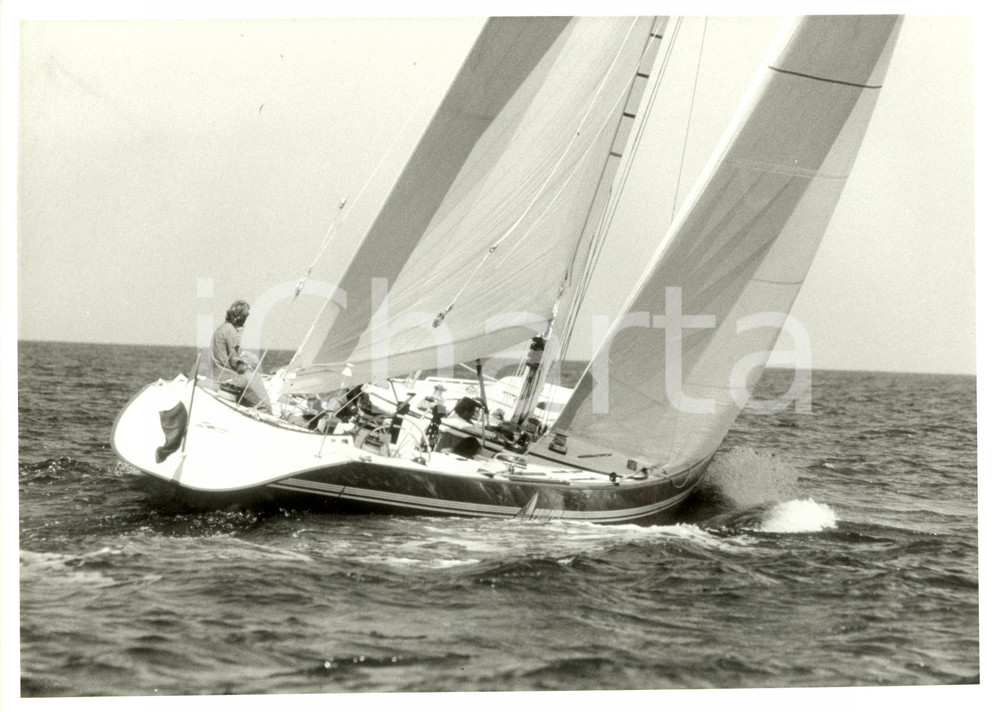 Fotografia d epoca originale 1987 FREMANTLE Louis Vuitton Cup AZZURRA II in navigazione REGATTA Foto 1 1
