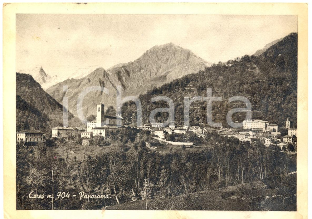 Cartolina originale da collezione 1953 CERES TO Panorama valle con Chiesa MARIA VERGINE ASSUNTA Cartolina FG VG 1