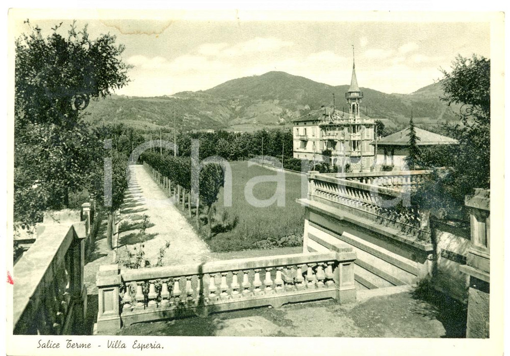 Cartolina originale da collezione 1936 GODIASCO PV Villa ESPERIA a SALICE TERME Cartolina FG VG 1