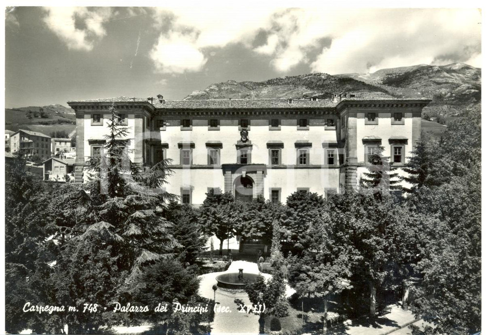 Cartolina originale da collezione 1952 CARPEGNA PU Palazzo dei PRINCIPI Cartolina postale FG VG 1