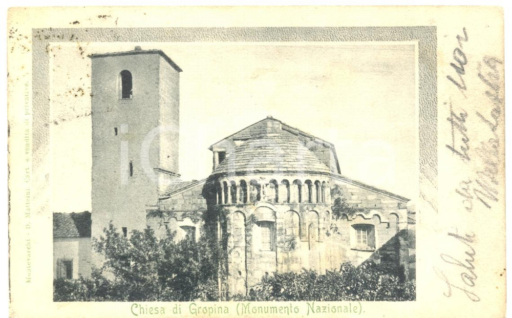 Cartolina originale da collezione 1900 ca LORO CIUFFENNA AR Pieve di SAN PIETRO a GROPINA Cartolina FP VG 1