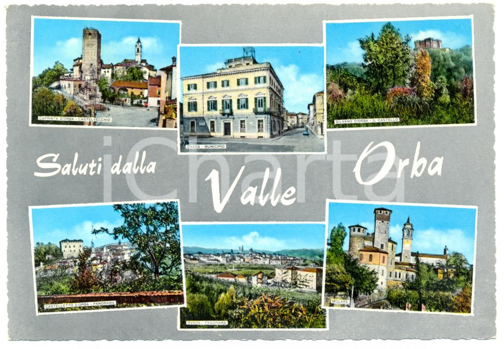 Cartolina originale da collezione 1964 VALLE ORBA AL Vedutine con ORBA OVADA e MOLARE Cartolina postale FG VG 1