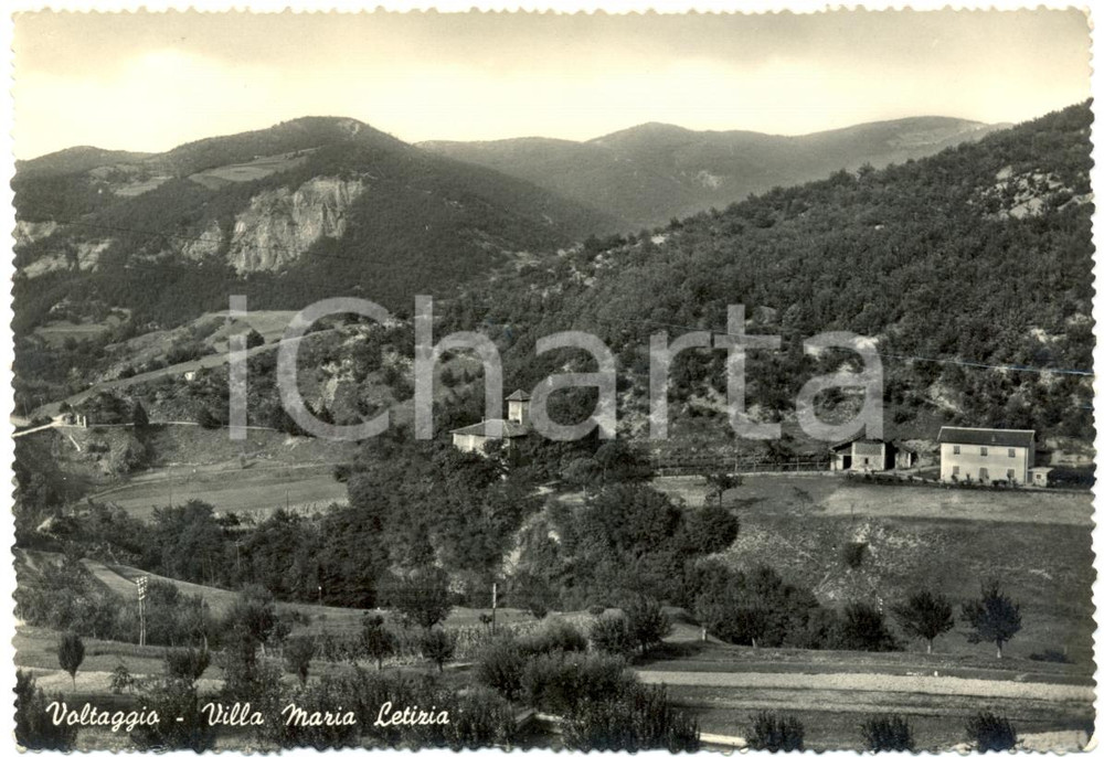 Cartolina originale da collezione 1958 VOLTAGGIO AL Panorama con villa MARIA LETIZIA Cartolina postale FG VG 1
