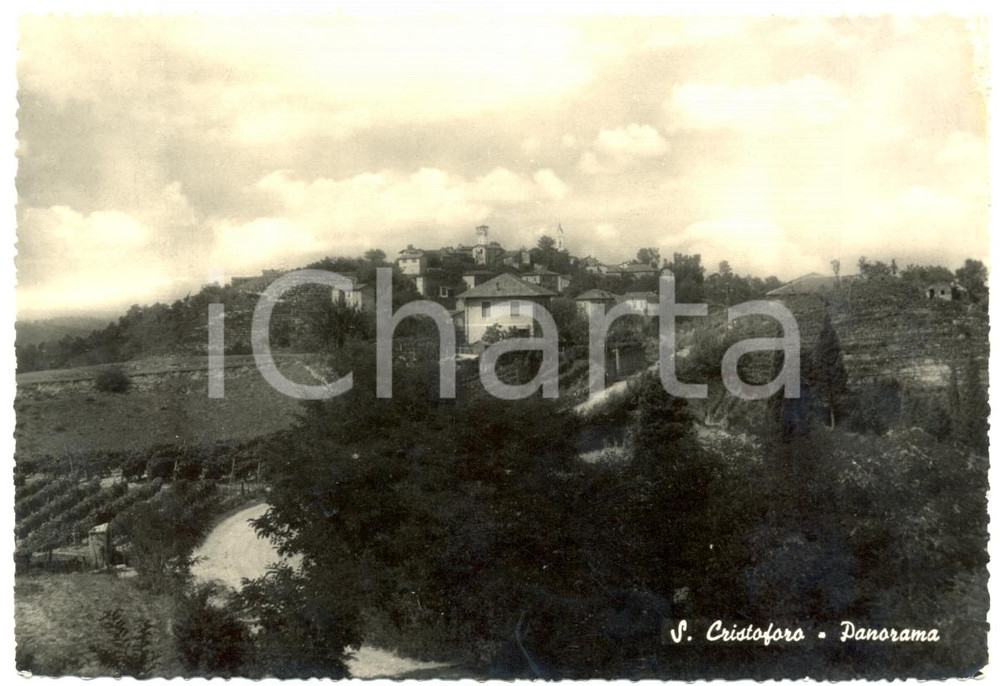 Cartolina originale da collezione 1955 SAN CRISTOFORO AL Panorama generale Cartolina postale FG VG 1