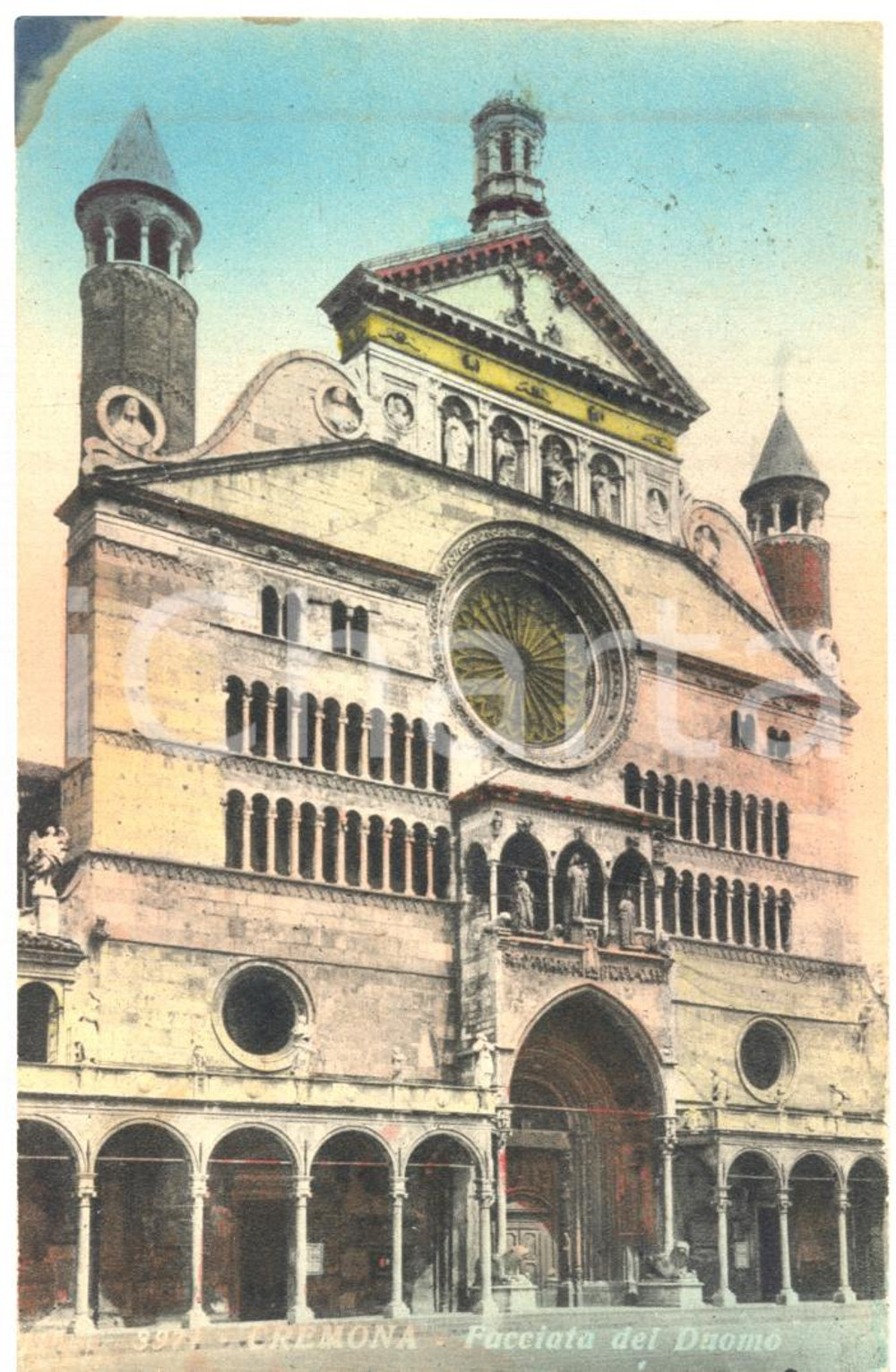 Cartolina originale da collezione 1935 CREMONA facciata del DUOMO Cartolina postale FP VG 1