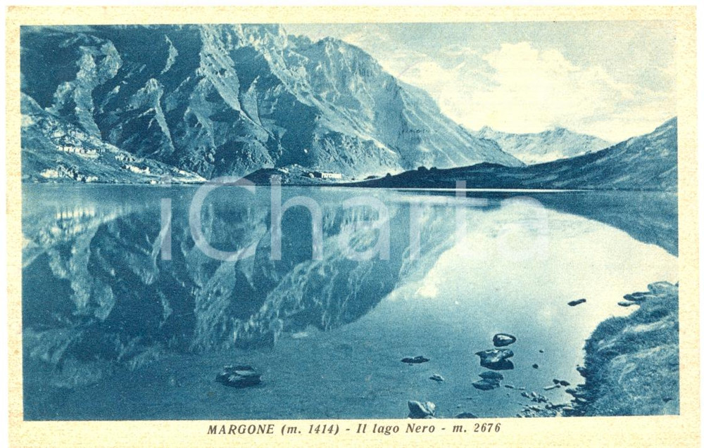 Cartolina originale da collezione 1943 MARGONE TN Lago NERO Cartolina postale FP VG 1