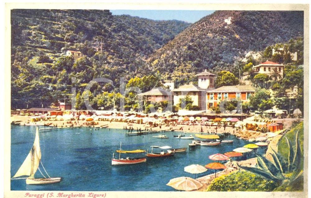 Cartolina originale da collezione 1939 SANTA MARGHERITA LIGURE GE Panorama frazione PARAGGI Cartolina FP VG 1