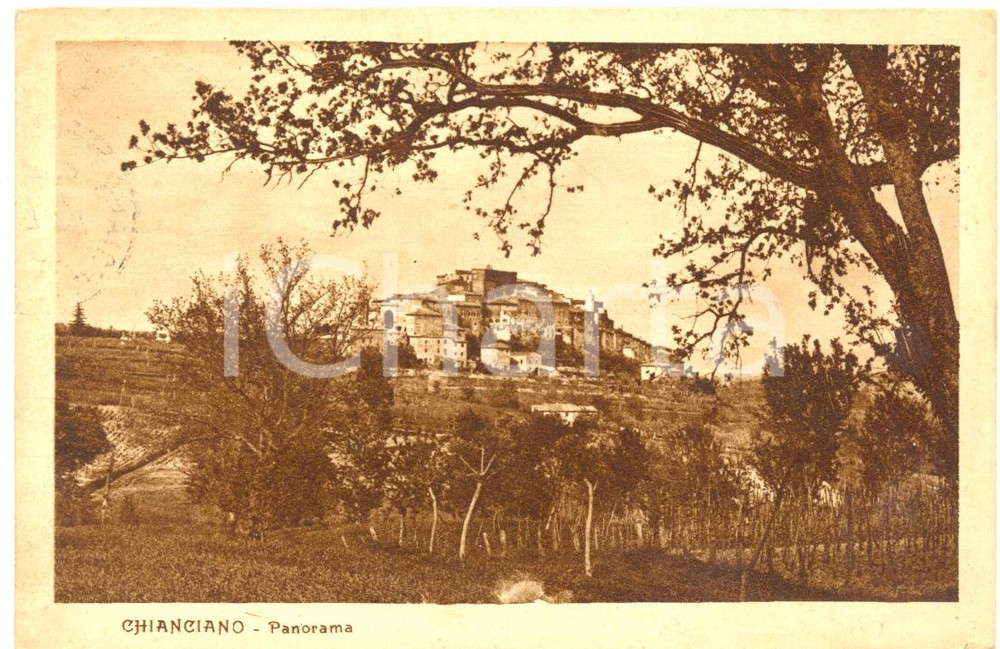 Cartolina originale da collezione 1927 CHIANCIANO TERME SI Veduta panoramica Hotel VIGANO  Cartolina FP VG 1