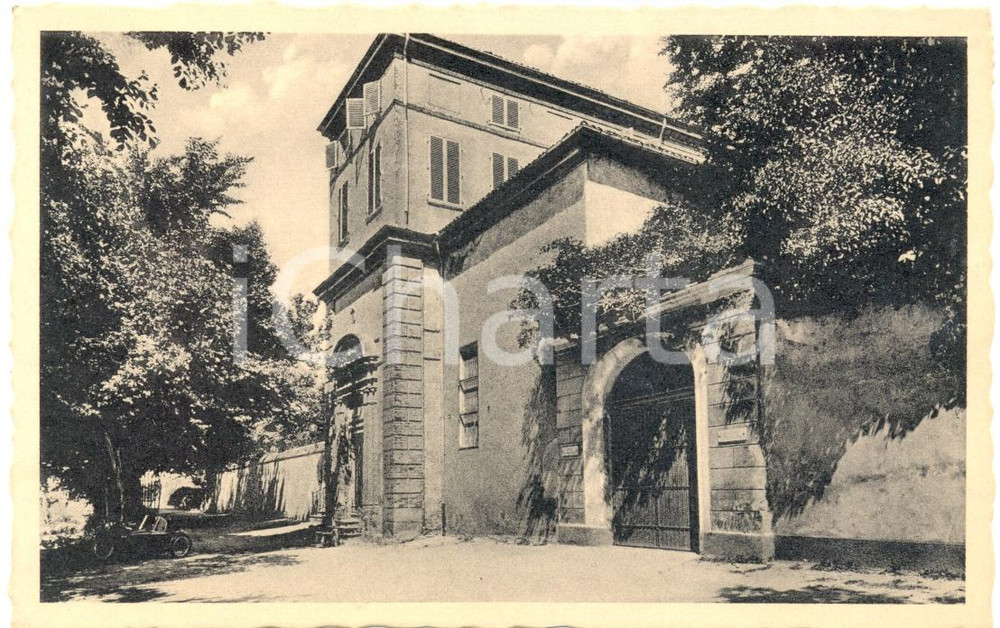Cartolina originale da collezione 1950 AVIGLIANA TO Ingresso della villa San Tommaso Cartolina ANIMATA 1