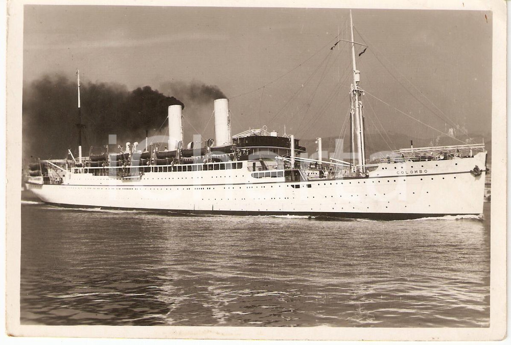 Cartolina originale da collezione 1940 ca MARINA MERCANTILE Piroscafo Cristoforo COLOMBO Cartolina FG NV 1