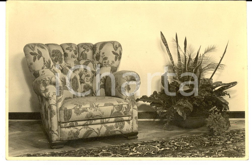 Fotografia d epoca originale 1940 ca SEVESO Mobili Fratelli BARNI Poltrona Foto SCHROEDER DUSSELDORF 1
