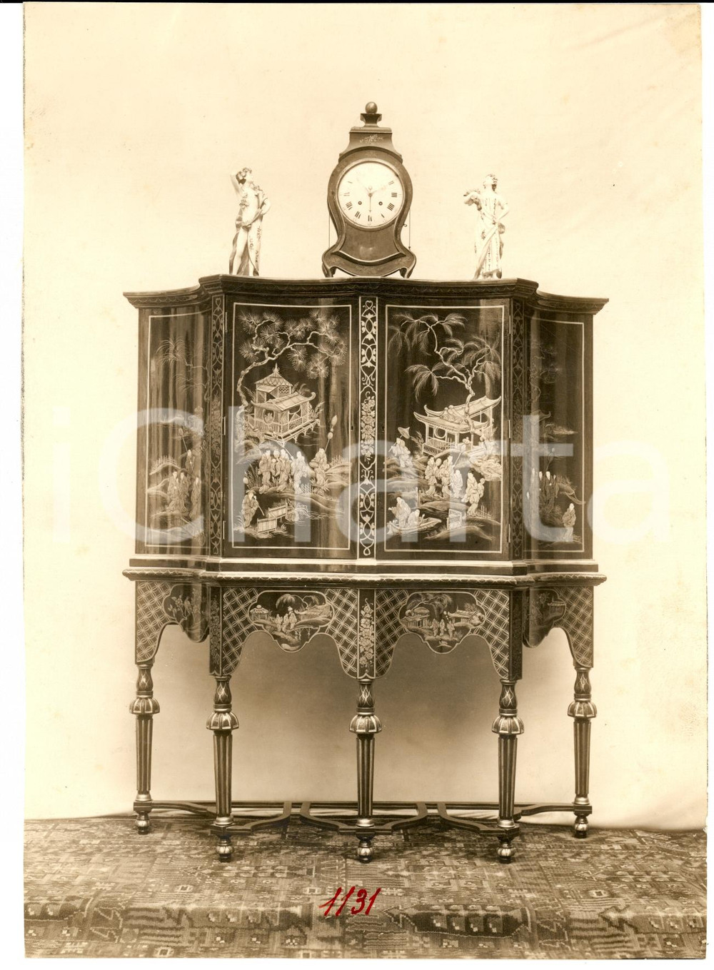 Fotografia d epoca originale 1960 ca SEVESO Fratelli BARNI Mobile stile orientale Foto MODERNARIATO 1