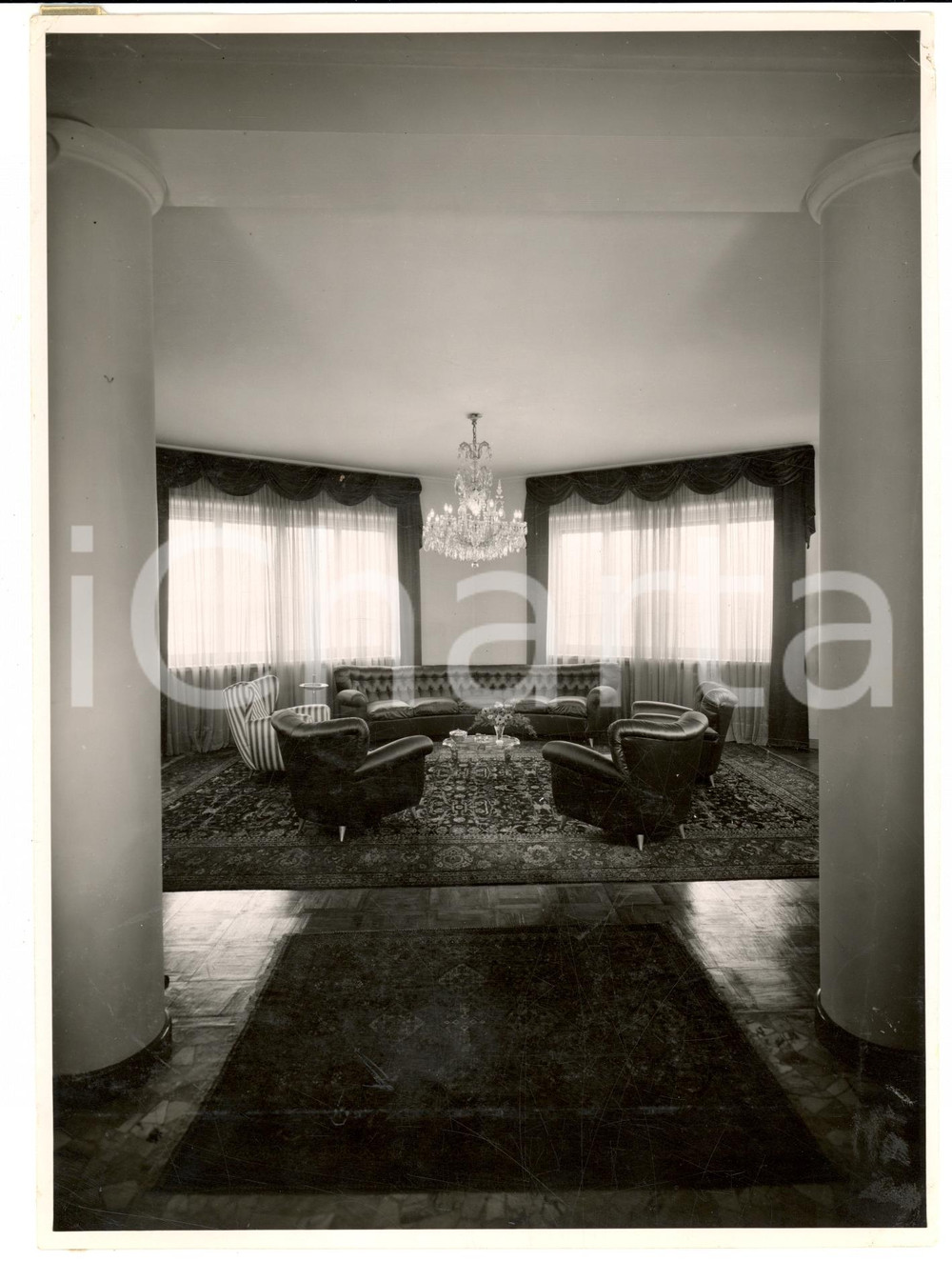 Fotografia d epoca originale 1960 ca SEVESO Arredamenti Fratelli BARNI Salotto elegante Fotografia FORTUNATI 1