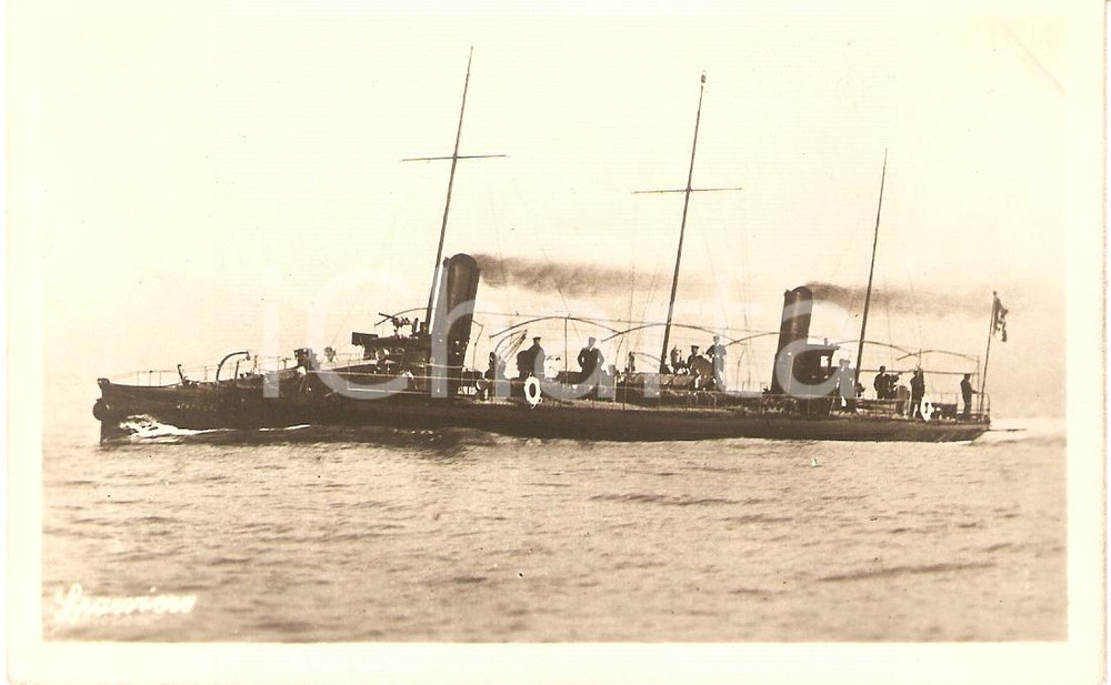 Cartolina originale da collezione 1920 circa MARINA MILITARE Regia Nave SPARVIERO Cartolina FP NV 1