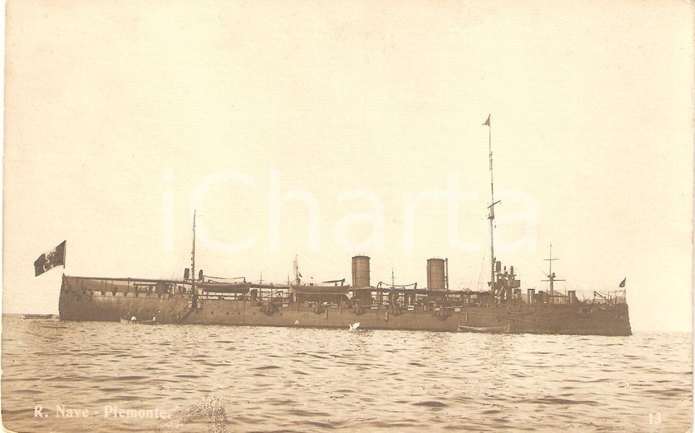 Cartolina originale da collezione 1920 ca MARINA MILITARE Regia nave PIEMONTE Ariete torpediniere Cartolina FP NV 1