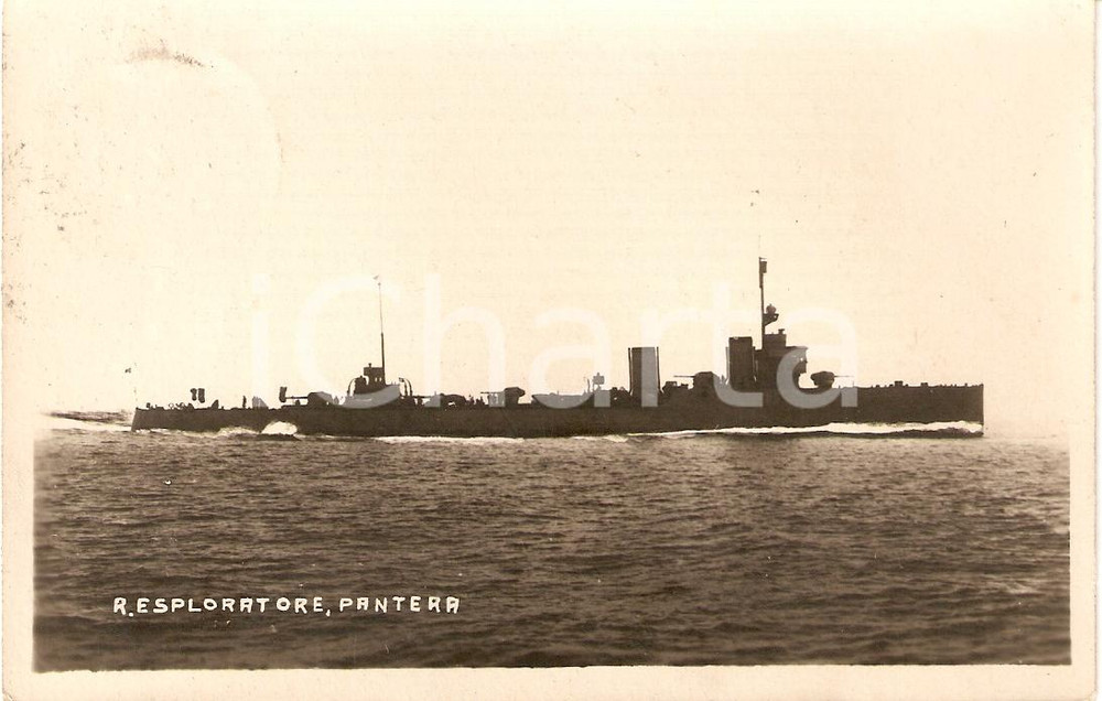 Cartolina originale da collezione 1929 MARINA MILITARE Regia nave PANTERA Esploratore Cartolina FP VG 1