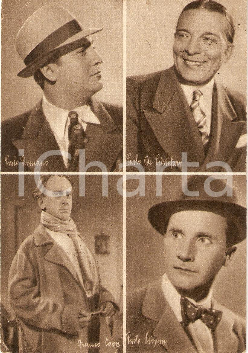Cartolina originale da collezione 1940 IL SOGNO DI TUTTI Carlo ROMANO Paolo STOPPA Franco COOP Fotografia seriale 1