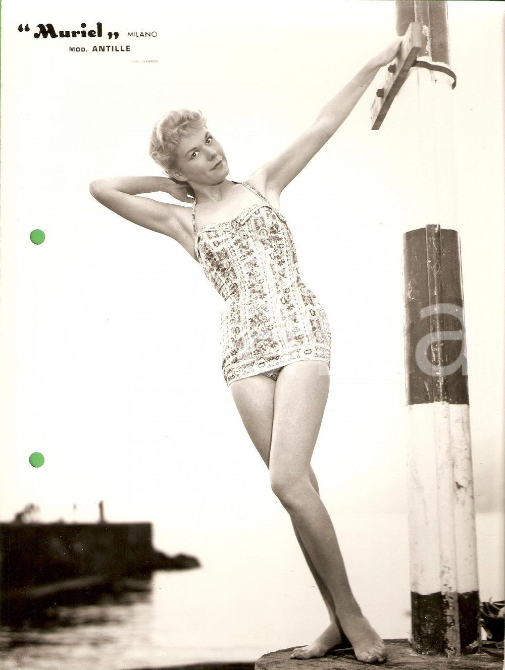 Fotografia d epoca originale 1960 ca CAMOGLI GE Costumi da bagno MURIEL Modello Antille MODA VINTAGE 1