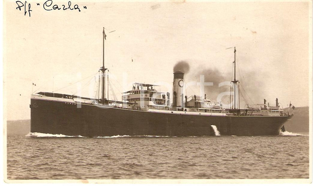 Cartolina originale da collezione 1930 ca MARINA MERCANTILE Piroscafo CARLA con STELLA DI DAVID Cartolina FP NV 1