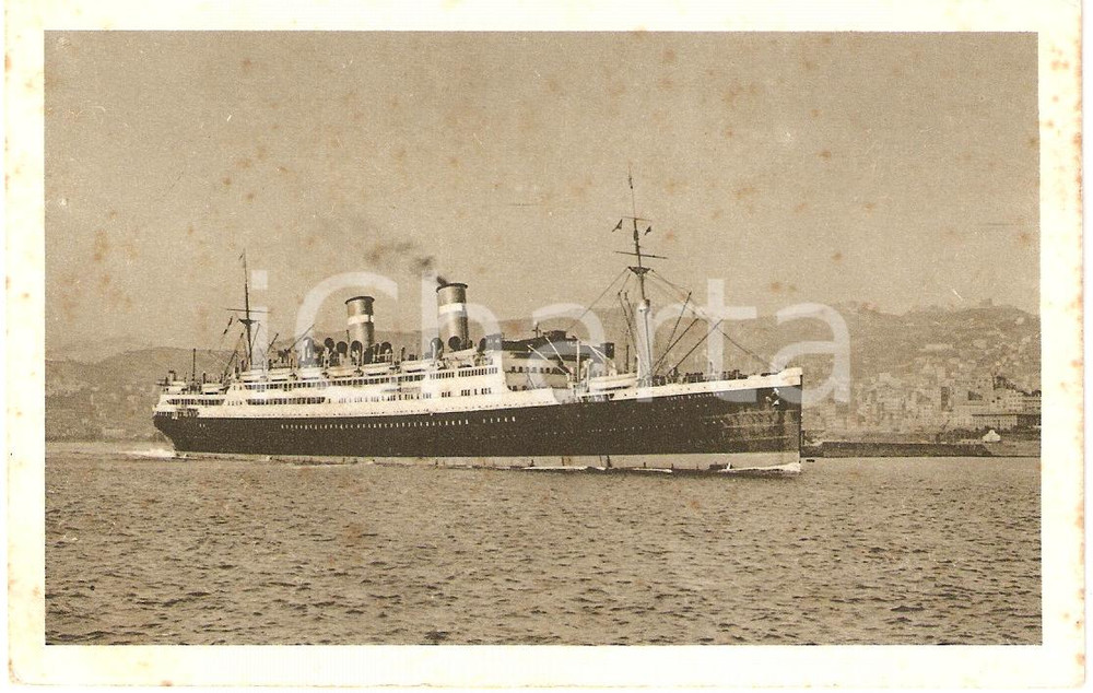 Cartolina originale da collezione 1925 ca LLOYD SABAUDO Piroscafo CONTE BIANCAMANO Marina mercantile Cartolina FP 1