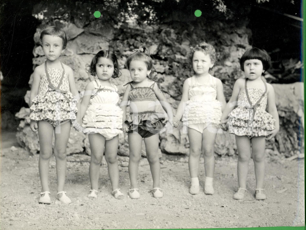 Fotografia d epoca originale 1960 ca MILANO MODA BAMBINO Sfilata costumi da bagno VINTAGE Foto MORANDOTTI 1