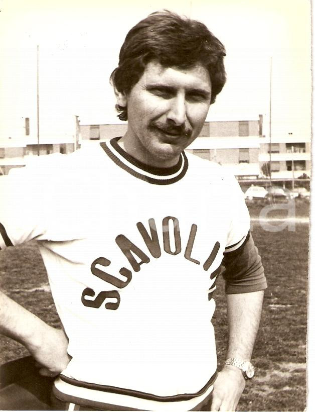 Fotografia d epoca originale 1980 ca PESARO Scavolini BASEBALL Coach Maurizio BOSCHI Ritratto Fotografia 1