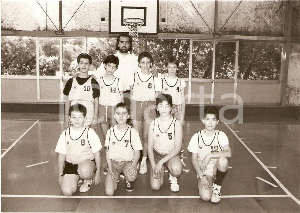 Fotografia d epoca originale 1990 ca PESARO Torneo minibasket Polisportiva CATTOLICA Fotografia di squadra 1