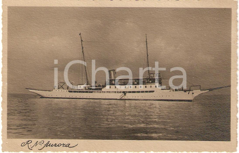 Cartolina originale da collezione 1920 ca MARINA MILITARE Regia nave AURORA Cannoniera Cartolina FP NV 1